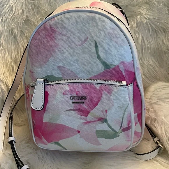 Guess | Bags | Guess White Backpack Sleek Design Versatile  display picture 3